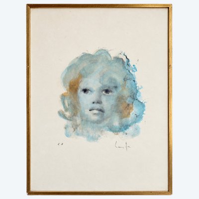 Leonor Fini — « Visage », lithographie en couleurs signée, épreuve d’artiste