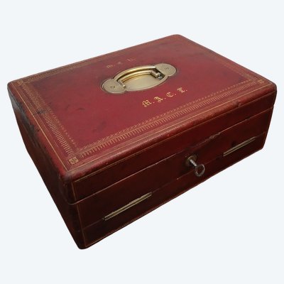 Leather writing case.