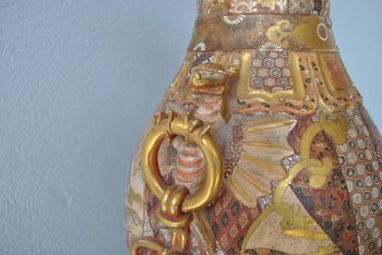 Grande Vaso Giapponese In Satsuma Diciannovesima Volta