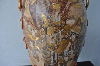 Grande Vaso Giapponese In Satsuma Diciannovesima Volta