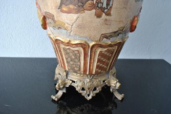 Grande Vaso Giapponese In Satsuma Diciannovesima Volta
