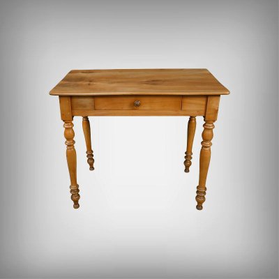 Petite Table Bureau en Merisier Massif - Fin XIXe