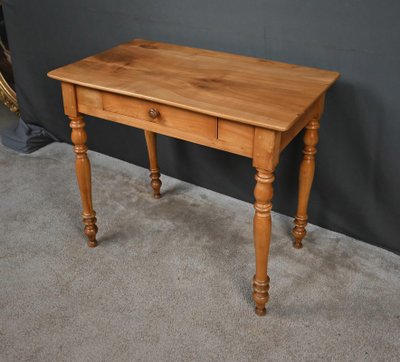 Petite Table Bureau en Merisier Massif - Fin XIXe