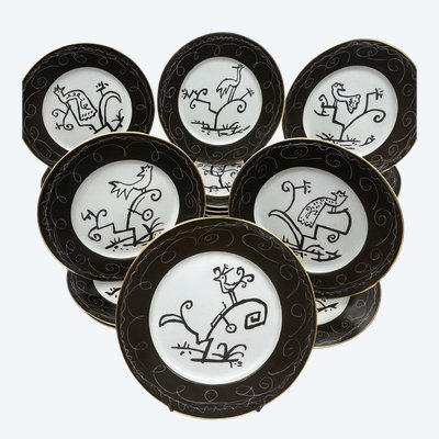Javier Mariscal pour Bidasoa, suite de 18 assiettes