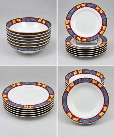 Raynaud Limoges "Pégase" Dinner Set for 6