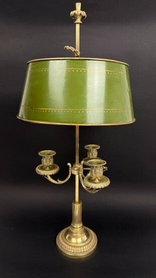 19th-Century Bronze Hot-Water Bottle Lamp