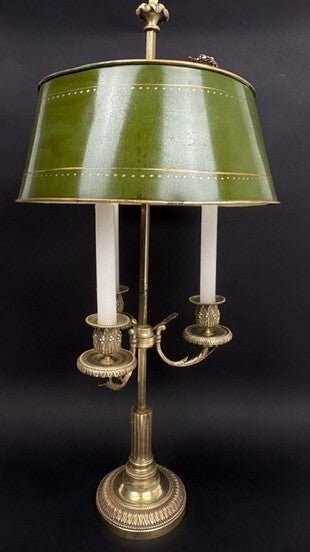 19th-Century Bronze Hot-Water Bottle Lamp