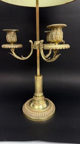 19th-Century Bronze Hot-Water Bottle Lamp