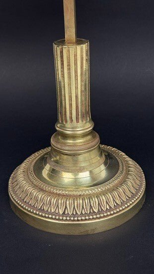 19th-Century Bronze Hot-Water Bottle Lamp