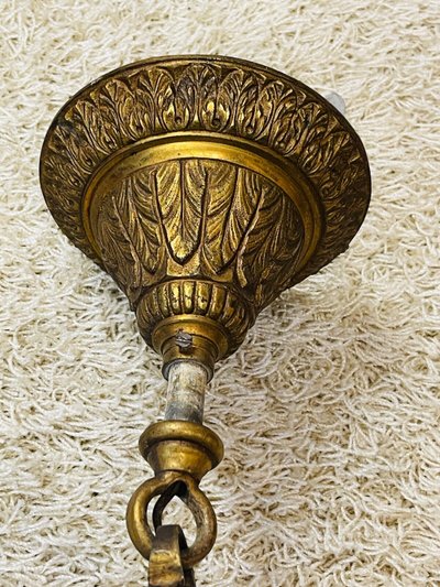 Antique bronze and cut crystal lantern, No. 2