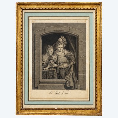 Angélique Martinet after Schenau – *Le Petit Viseur* – 18th-century engraving