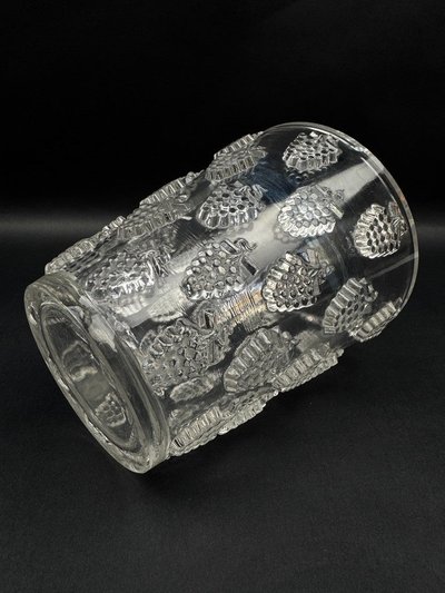 Vase René Lalique modèle "Malaga", verre moulé pressé, vers 1937