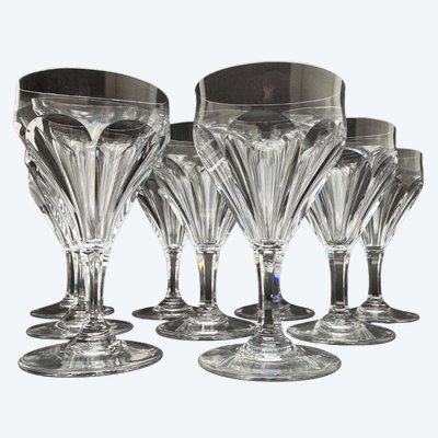 Baccarat, set di 9 bicchieri da Porto, modello Duchesse De Dino
