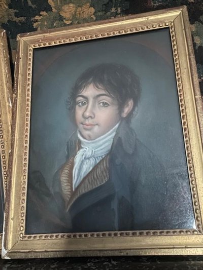 Ein bezauberndes Paar Pastellporträts aus der Directoire-Zeit
