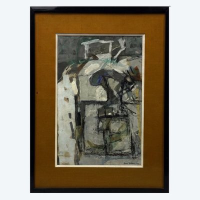Edmond Niemczyk, composition sur papier 1970
