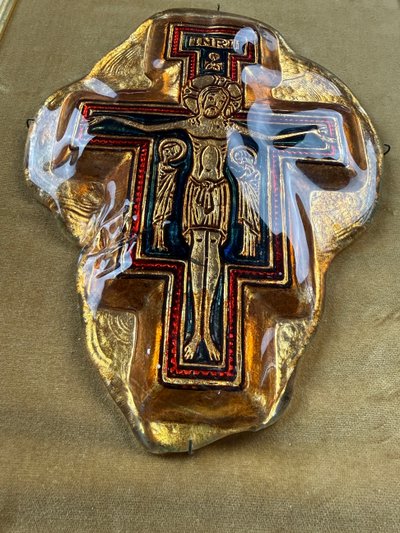 plaque en verre de Murano, Christ Roman