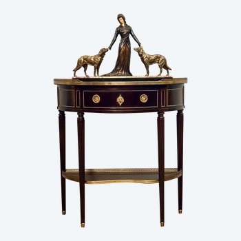 Maison Jansen, Console Demi Lune De Style Louis XVI Vers 1950