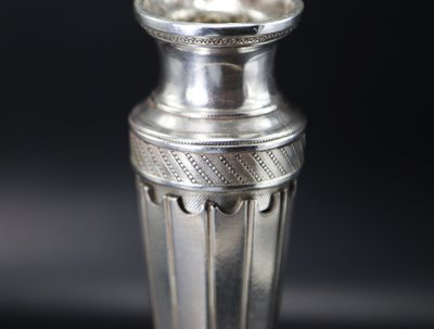 Louis XVI-style solid silver candlestick, early 20th century