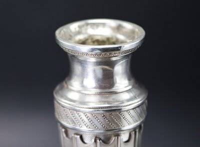 Louis XVI-style solid silver candlestick, early 20th century