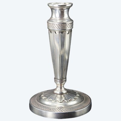 Louis XVI-style solid silver candlestick, early 20th century