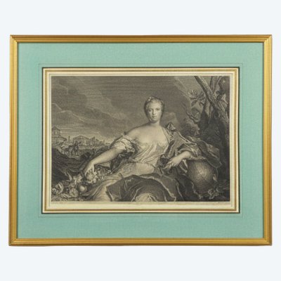 Engraving of Madame Louise Élisabeth of France, after Nattier and Balechou
