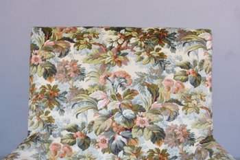 Bergère Armchair In Art Nouveau Oak Floral Fabrics