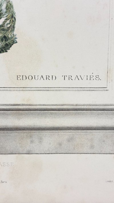 D'après Édouard Traviès – La Bécasse – Lithographie couleur XIXe