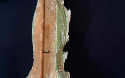 Baromètre Louis XV Bois doré et bois polychrome