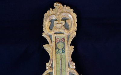 Baromètre Louis XV Bois doré et bois polychrome
