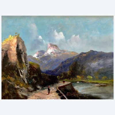 Émile GODCHAUX (1860–1938) “Road from Pierrefitte to Cauterets in the Pyrenees” France, Paris