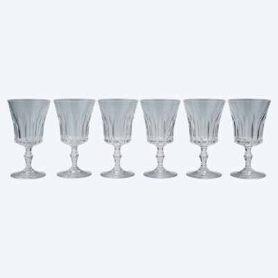 Verres à Vin en Cristal Polignac par Baccarat, 1950s, Set de 6