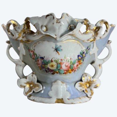 Grand Vase de mariée en porcelaine de Paris