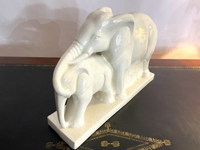 Sculpture Elephant Art Déco Saint Clément par Charles Lemanceau 