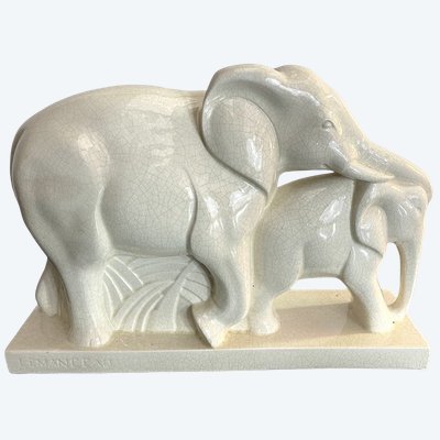 Sculpture Elephant Art Déco Saint Clément par Charles Lemanceau 