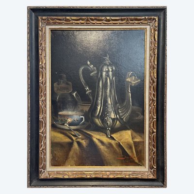 Henry Ducloux, Tea Time, 1882, Huile sur Toile, Encadrée