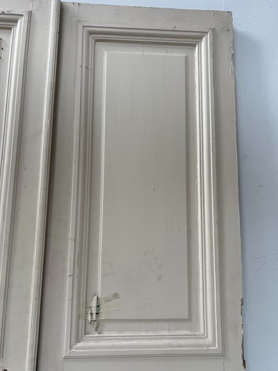 Ein Paar doppelte Durchgangstüren im Haussmann-Stil aus patinierter Eiche, 19. Jahrhundert