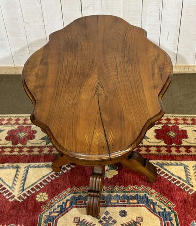 Louis Philippe-style side table in walnut, late 19th century
