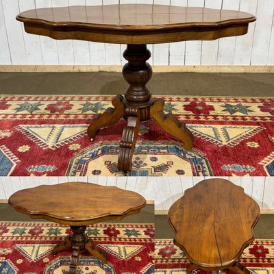 Louis Philippe-style side table in walnut, late 19th century