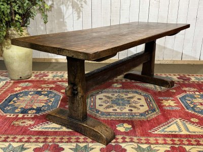 19th-century English monastic oak table