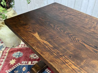 19th-century English monastic oak table