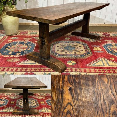 19th-century English monastic oak table