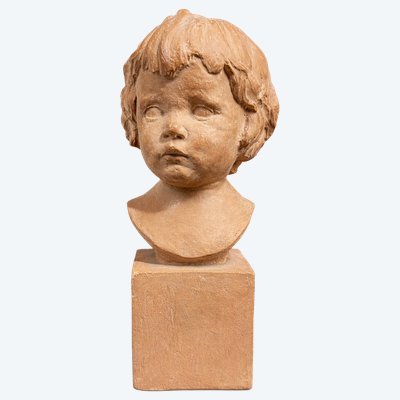Kinderbüste aus Terrakotta, Cocry Editions Martel, 20. Jahrhundert