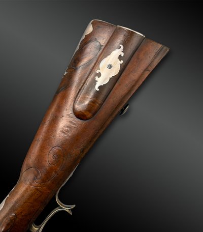 DOUBLE-FLINTLOCK, DOUBLE-BARREL RIFLE signed by ANTON PELL—Austria, Linz—18th century, dated 1778