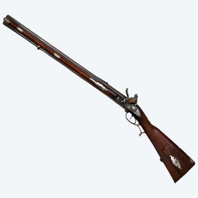 DOUBLE-FLINTLOCK, DOUBLE-BARREL RIFLE signed by ANTON PELL—Austria, Linz—18th century, dated 1778
