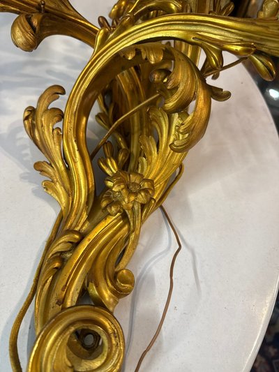 PAIR OF LOUIS XV-STYLE WALL SCONCES