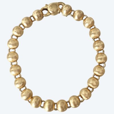 Bracciale con perline in oro giallo 18 carati