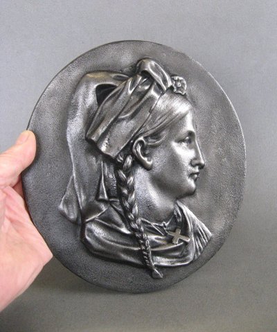 Pair of Relief Medallions – Alsace and Lorraine, Late 19th Century / c. 1900.
