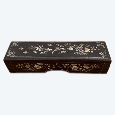 Coffret boîte à gants incrustée de nacre Chine Vietnam fin XIXe