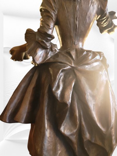 Bronze sculpture titled “Spring” by Georges van der Straeten, 19th century