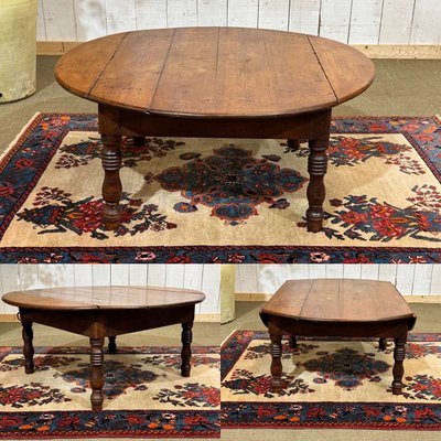 Table basse ovale en sapin début XXème